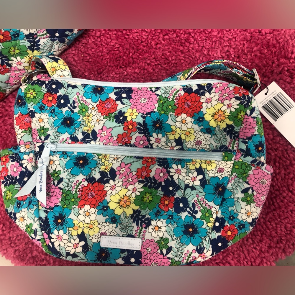 Vera Bradley Small Go Ahead Crossbody Bag - Far Out Floral